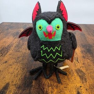 Hyde & Eek‎ "Batrick" Bat Halloween Featherly Friends Bird Black Green 2024